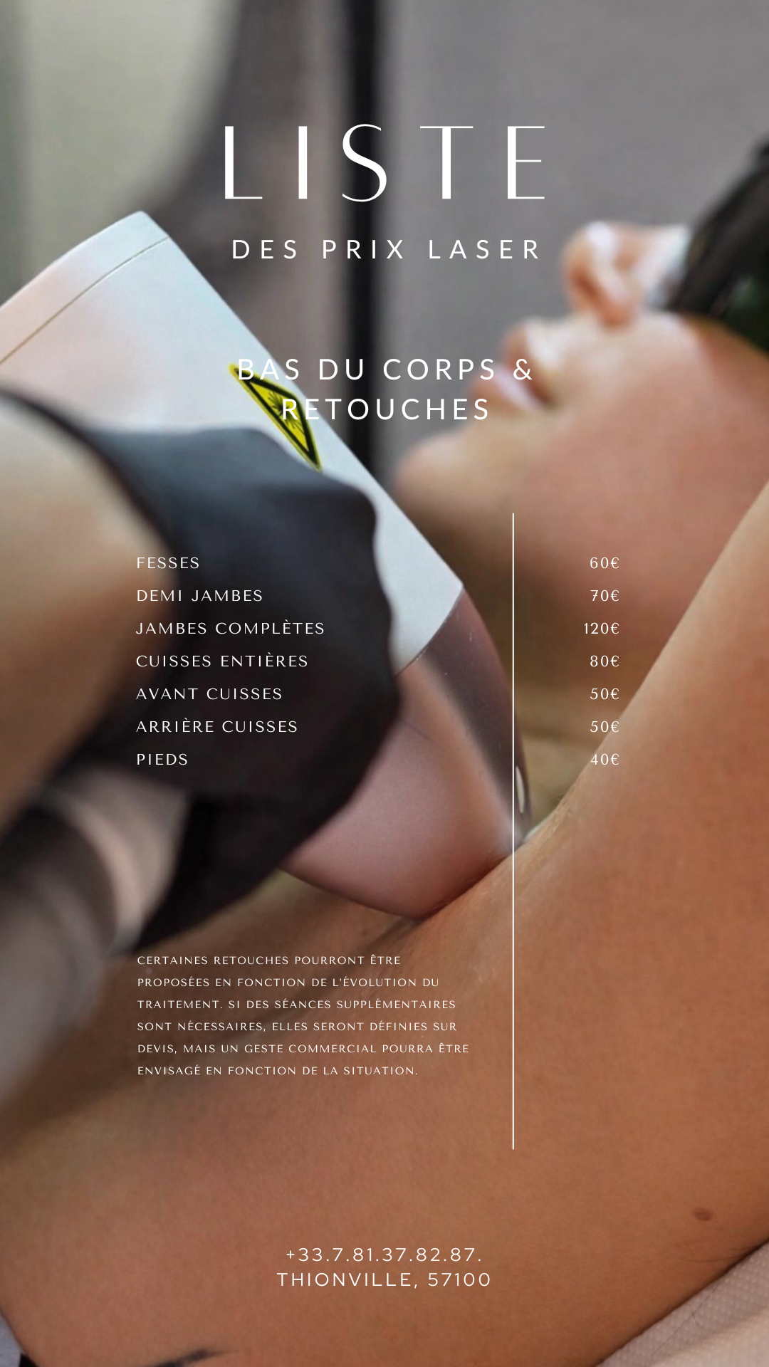 Laser – Bas du corps & Retouches